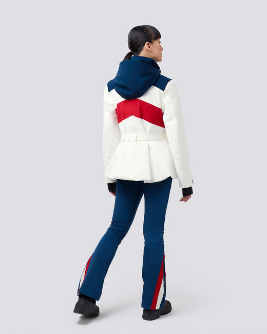 Perfect Moment - Niseko Jacket - Snow White Rainbow 女装 滑雪夹克 白色/彩虹色 商品图1