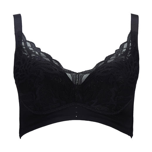 贝佳人新品无钢圈舒适无感文胸性感蕾丝边大胸妹子包胸防外扩罩杯 商品图1