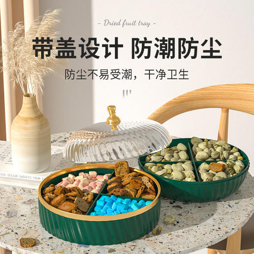 新年北欧轻奢收纳干果盒果盘客厅坚果瓜子零食盘糖果盒 商品图2
