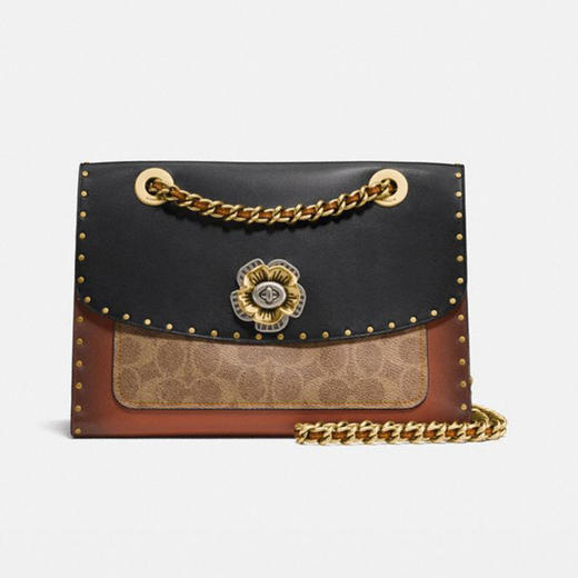 195031222757 COACH蔻驰PARKER系列女士经典山茶花单肩斜跨包 【压痕变形】 长宽高：26*10*17cm 商品图0