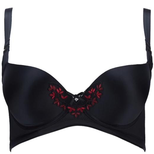 贝佳人新品珠光缎面优雅女士文胸上薄下厚小胸聚拢提升内衣BW91706 商品图1