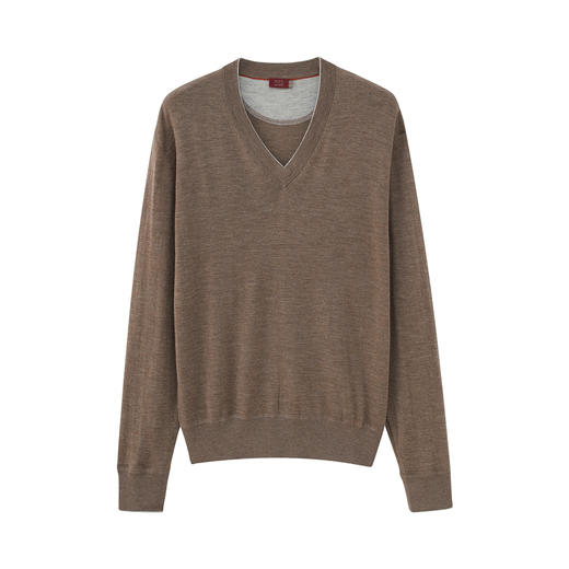 经典V套衫 灰色/原色 商品图0