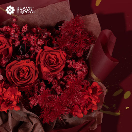 （限龙华龙岗罗湖区配送）【红皇后·永生守护花】所得皆所愿，所愿皆如意  迎客豆/水晶草/蓬莱松/玫瑰/樱桃/绣球/相思豆 商品图3