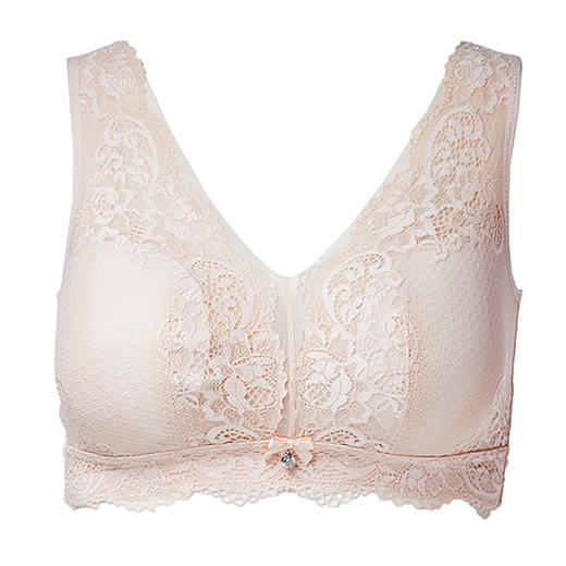 贝佳人正品健康舒适无钢圈背心围内衣轻透性感蕾丝聚拢文胸可插垫 商品图2