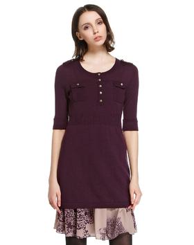 玛丝菲尔Marisfrolg	拼接印花两件套连衣裙