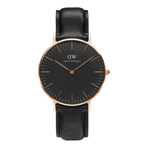 7350068244681 丹尼尔惠灵顿DANIEL WELLINGTON DW36mm石英手表专柜同款黑表盘皮质表带女士手表其他颜色均码（可能没电）（瑕疵看图） 商品图0