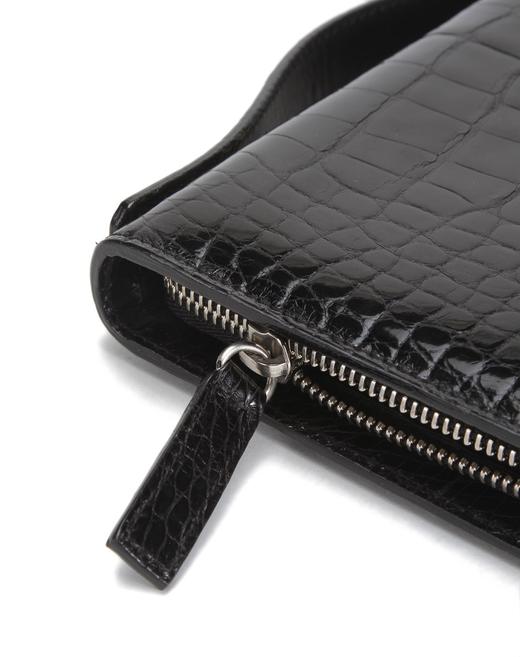 C25K31001199FRE  卓诺迪CERRUTI 1881 黑色鳄鱼纹高档手抓包【金属微花】 商品图5