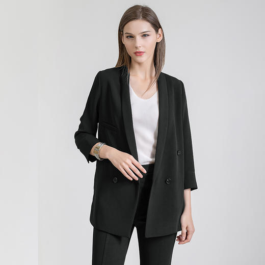 LIZZY 简约百搭精致U领真丝+蕾丝背心7125 商品图5