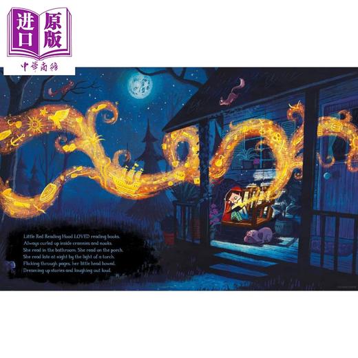 【中商原版】Ben Mantle 爱读书的小红帽 Little Red Reading Hood 儿童绘本 改编自经典童话 现代寓言故事图画书英文小初文学 商品图3