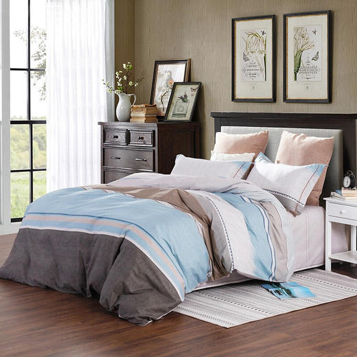 【专柜多样屋】-维森全棉四件套/200*230cm/翠羽明珠全棉四件套/220*240cm 商品图0