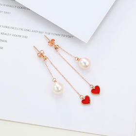 EEK33702633RXXXX0000	潮宏基心爱玫瑰金18K金耳钉珍珠耳饰女K金耳环