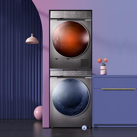 大宇（DAEWOO）洗烘套装 滚筒式 全自动洗衣机+热泵烘干机DY-XHH100BYD +DY-XHX100YD