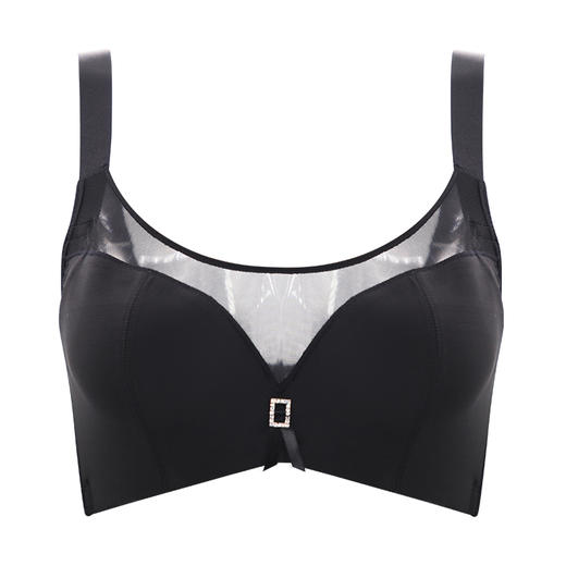 贝佳人光面新调整文胸防走光美背全半包防溢胸美背侧收副乳胸罩BW91910 商品图3