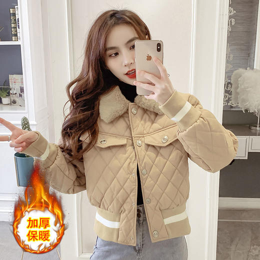 AA YR棉服韩版宽松减龄大毛领棉袄小个子棉衣外套 商品图0