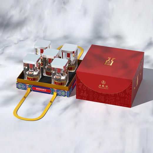 第八代五粮液·五福呈祥礼盒（52度 50mL 八代五粮液x5瓶）*1套 商品图0