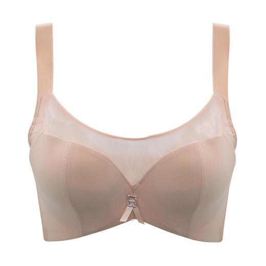 贝佳人光面新调整文胸防走光美背全半包防溢胸美背侧收副乳胸罩BW91910 商品图4