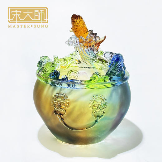 宋大师年新款吉物 聚宝生财 古法琉璃工艺商务礼品摆件 商品图5