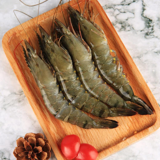 渔之舟深海黑虎虾大号净重350g/盒 商品图4