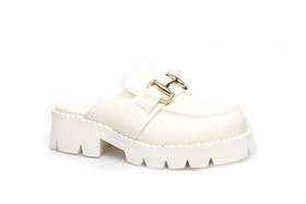 豪麟名鞋奥莱迪嘉女装牛皮革百变半凉鞋DJDWA21WB001白色  原价1660元