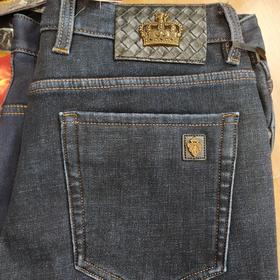 男加绒牛仔长裤F614