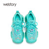 westory真皮仿钻老爹鞋2022春季新款厚底增高运动鞋ins潮W22AM54551 商品缩略图3