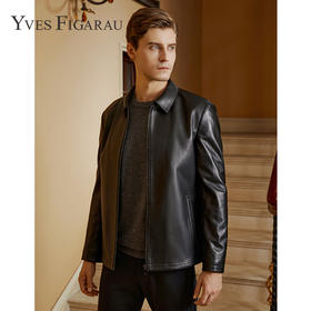 YvesFigarau伊夫·费嘉罗秋冬保暖绵羊皮革皮夹克923850