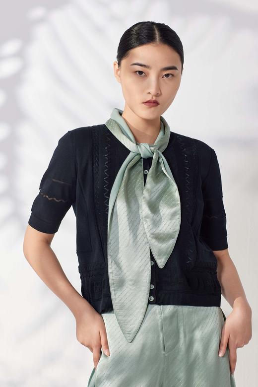 真丝羊绒相拼小围巾   SJS94W055W 商品图3