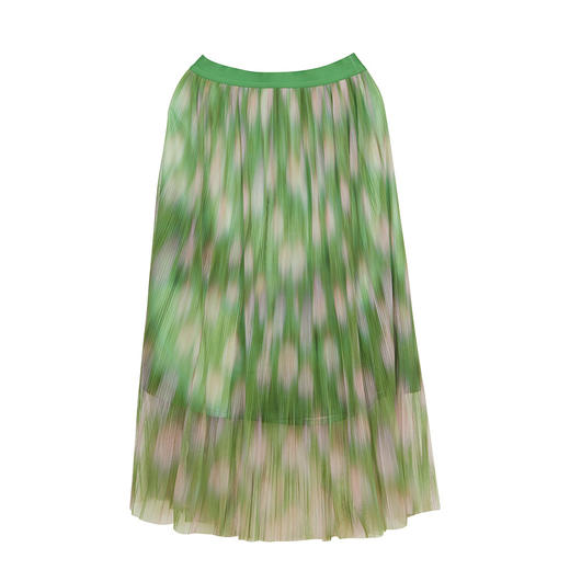 MIIDII谜底2022春新款网纱压褶群A型大群摆长半身裙221MB0017 商品图4