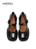 westory复古玛丽珍鞋2022春季新款jk粗跟气质皮鞋英伦真皮W22AE54681 商品缩略图3