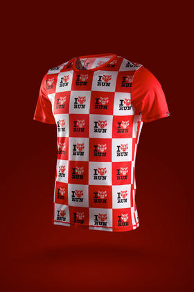 严素跑步TEE,爱老虎跑,我爱跑,男/女款,轻量 短袖T恤 速干快干 严素态度