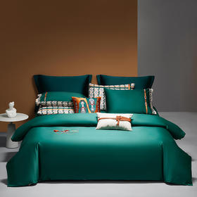 梦洁【设计师联名款】精梳长绒棉刺绣四件套 爵士舞步