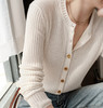 针织开衫针织毛衣外套女2022新款法式圆领 商品缩略图3