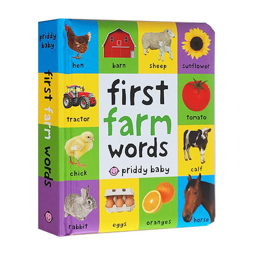 宝宝的农场词汇100个 英文原版绘本 First 100 Farm Words 儿童启蒙图解词典图画书纸板书 进口英语书籍 商品图0