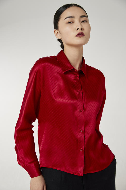 真丝提花衬衫 SJS94W023W 商品图3