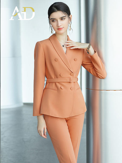 新款女装高端名媛职业套装女西服播音艺考主持人正装 商品图2