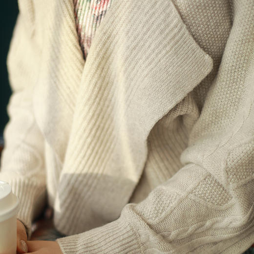 逸红颜笙笛曲羊毛短外套旗袍外搭外套开衫女百搭时尚2025秋冬短款 商品图4