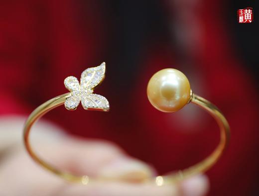 [  蝶翎 ]  南洋金珍珠手镯 | 耀眼金珠，蝶舞翩飞，独特别致 商品图4