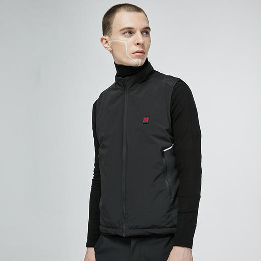 ZERORAY发热马甲电加热背心无袖立领黑灰色智能温控男女同款保暖 商品图4