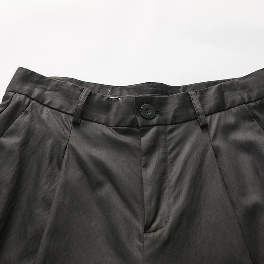 谜底2022春款简约高级脚口收褶哈伦裤宽松天丝休闲裤女221MK0007 商品图3