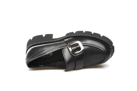 豪麟名鞋奥莱迪嘉女装牛皮革JK乐福鞋DJDWA21WP015黑色  原价1960元 商品图2