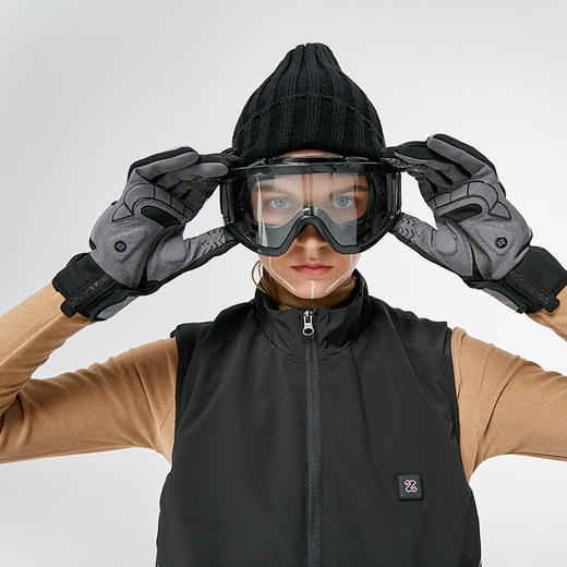 ZERORAY发热马甲电加热背心无袖立领黑灰色智能温控男女同款保暖 商品图3