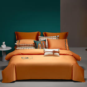 梦洁【代言人同款】精梳长绒棉刺绣四件套：盛装舞步