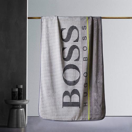HUGO BOSS/雨果博斯 HUGO BOSS LOGO 格纹毯汽车毯舒柔毯（灰）100*140cm 商品图0