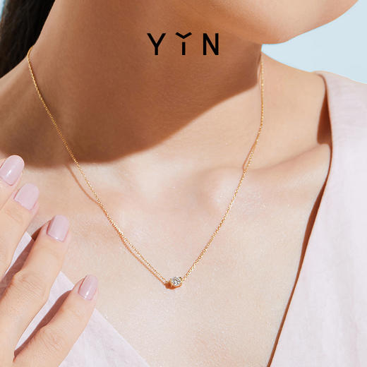 「熠」光芒系列 公主方钻/祖母绿钻/圆钻 18K金锁骨链 商品图12