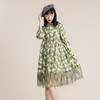 谜底2022春新款迷幻印花拼接蕾丝100%莱赛尔天丝连衣裙221ML0057 商品缩略图0