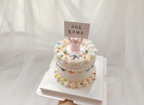 举牌小猪蛋糕