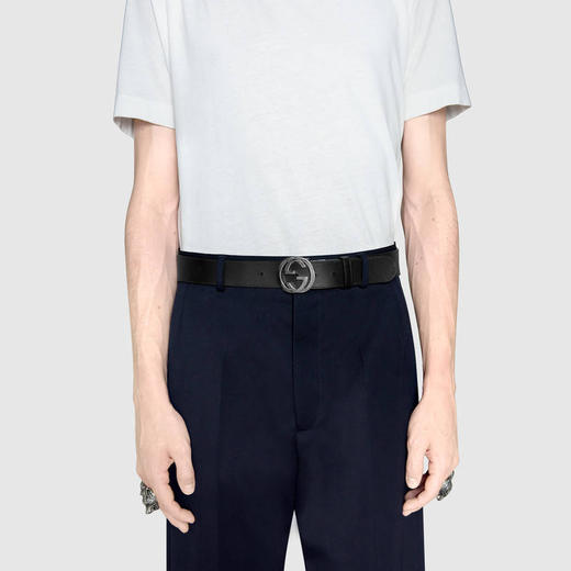 【一】GUCCI 古驰 GG Supreme帆布双面腰带 男士腰带 混色 473030 KGDHN 9769 商品图3