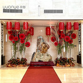 新年装饰花高档酒店大堂仿真花摆件圆桌大厅别墅售楼商场会所假花