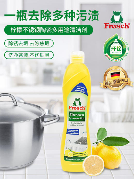 【Frosch】柠檬不锈钢/陶瓷多用途清洁剂 500ml 商品图4