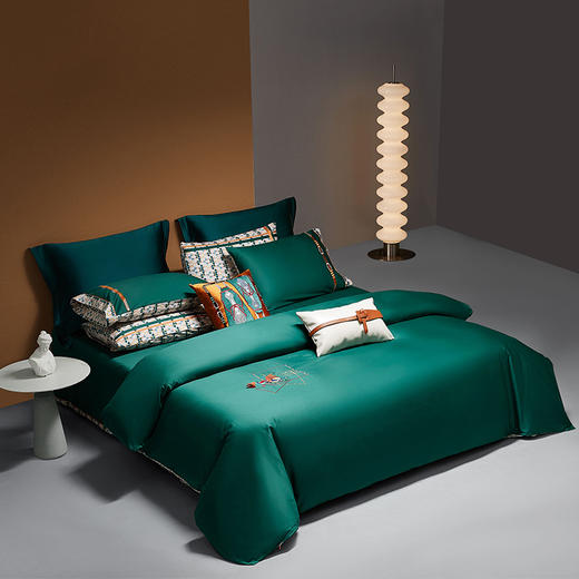 梦洁【设计师联名款】精梳长绒棉刺绣四件套 爵士舞步 商品图1